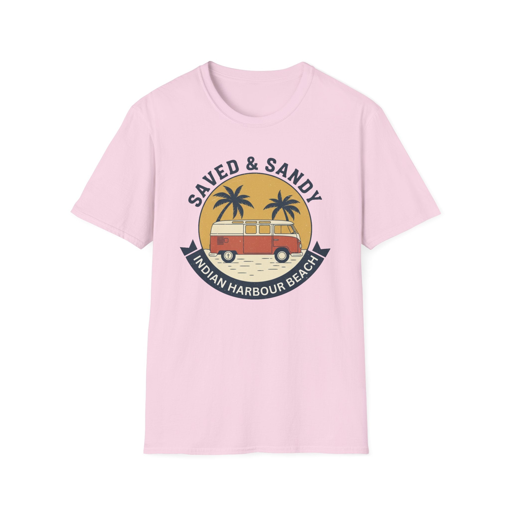 Saved & Sandy Van Palm Trees Indian Harbour Beach - T-Shirt