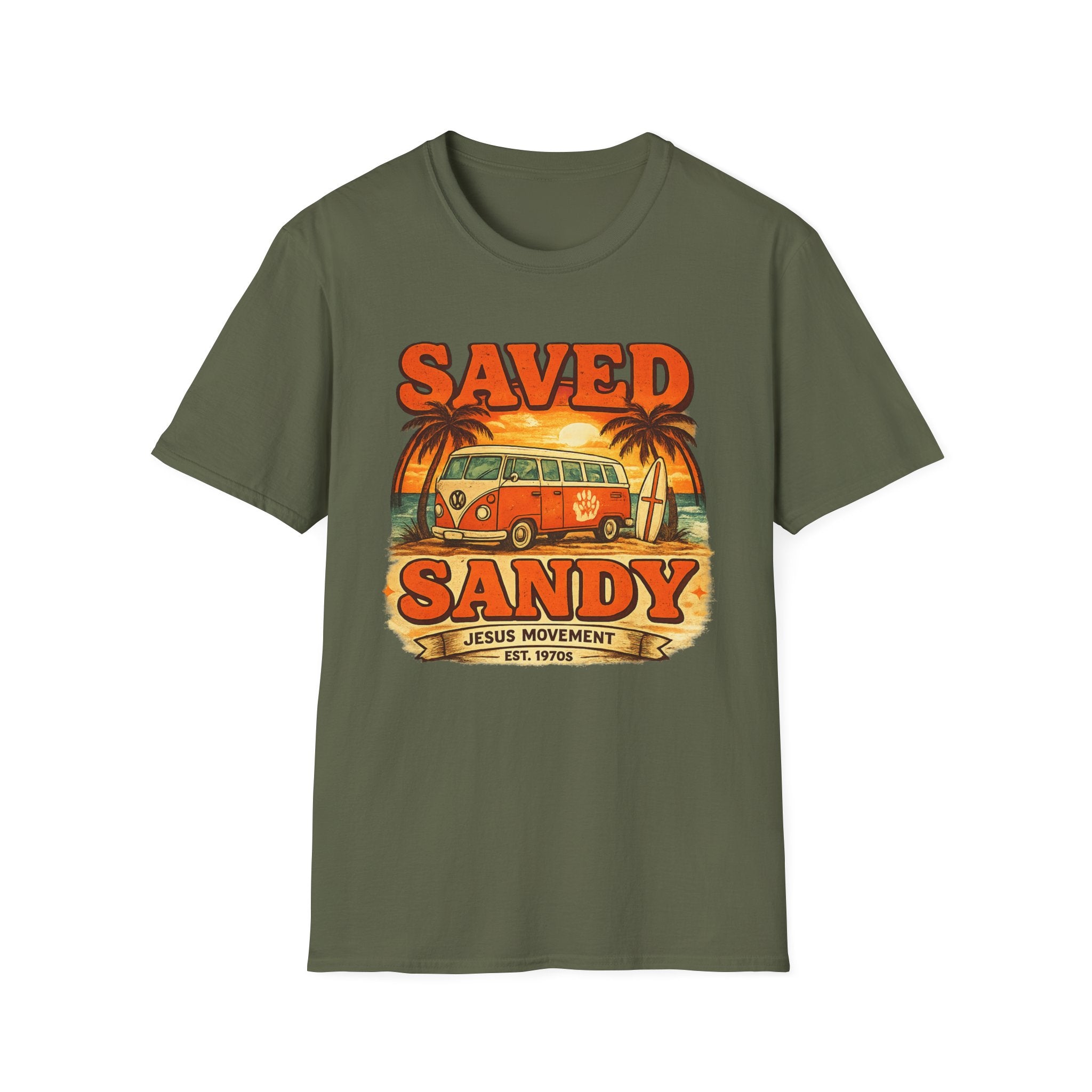 Jesus Movement Saved and Sandy - T-Shirt