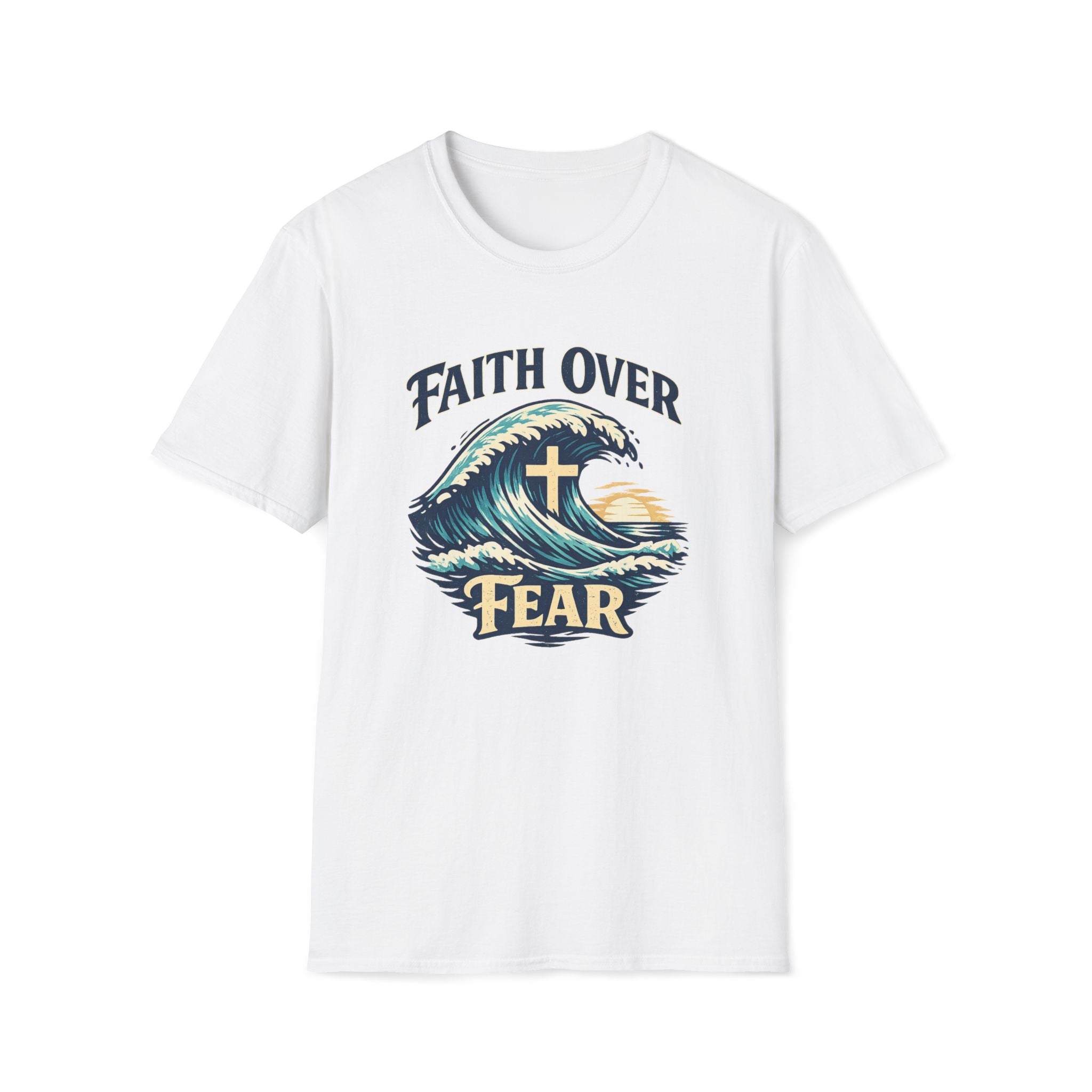Faith Over Fear Wave Sunset T-Shirt