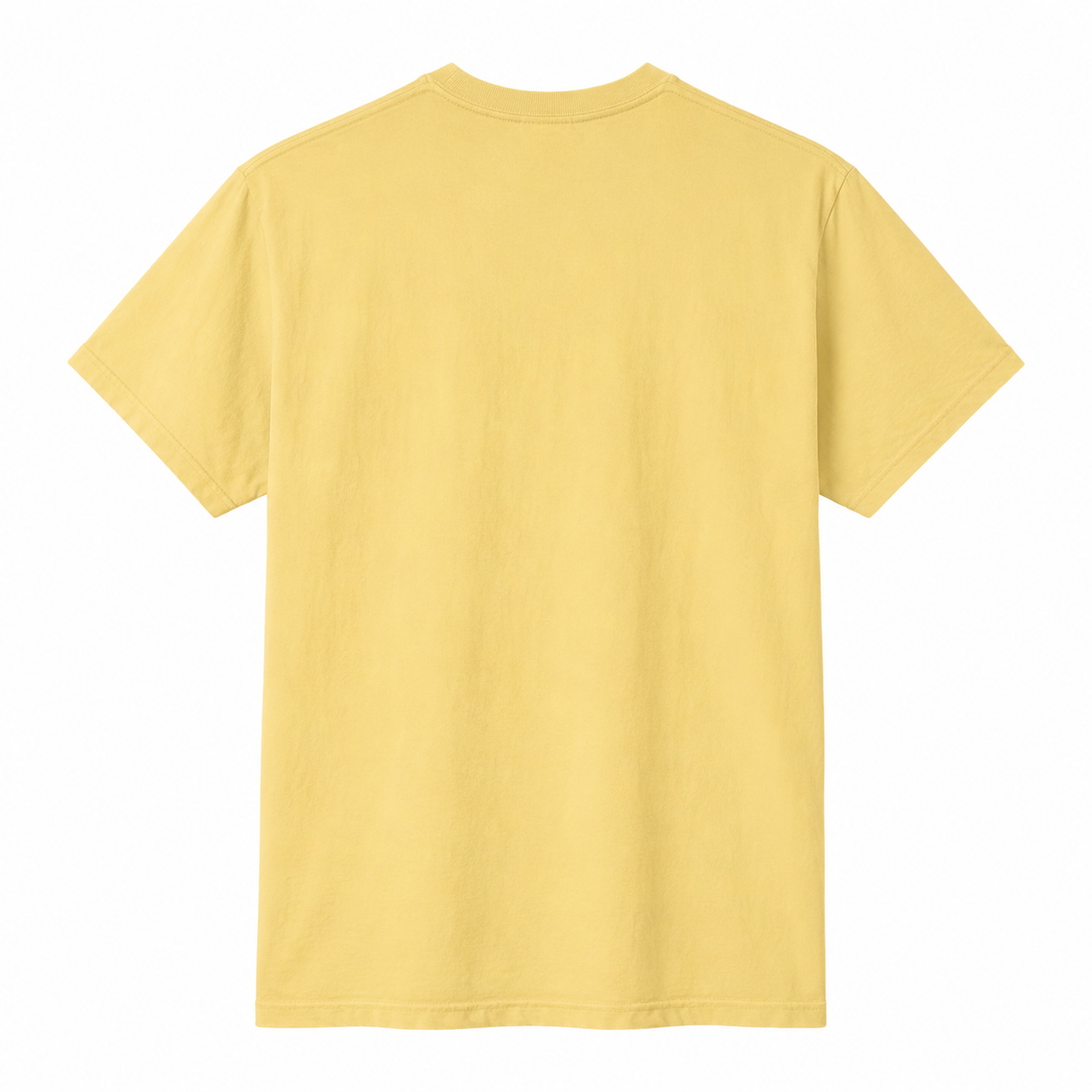 Blank back view of Butter Comfort Colors 1717 T-shirt