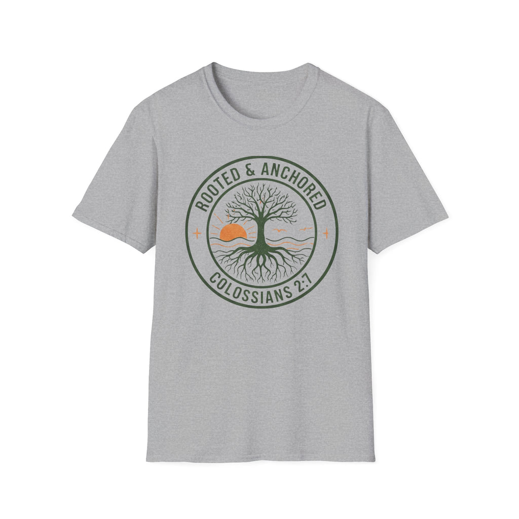 Rooted & Anchored Colossians 2:7 - T-Shirt