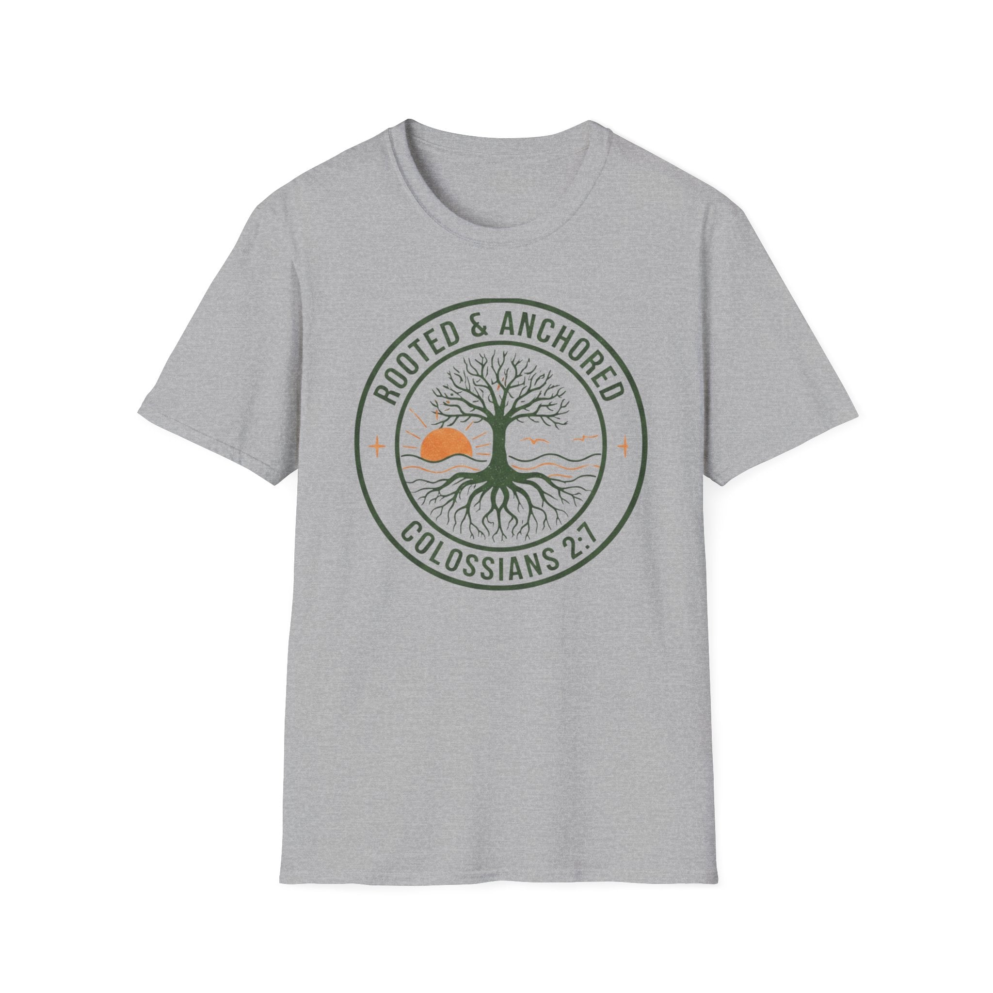 Rooted & Anchored Colossians 2:7 - T-Shirt