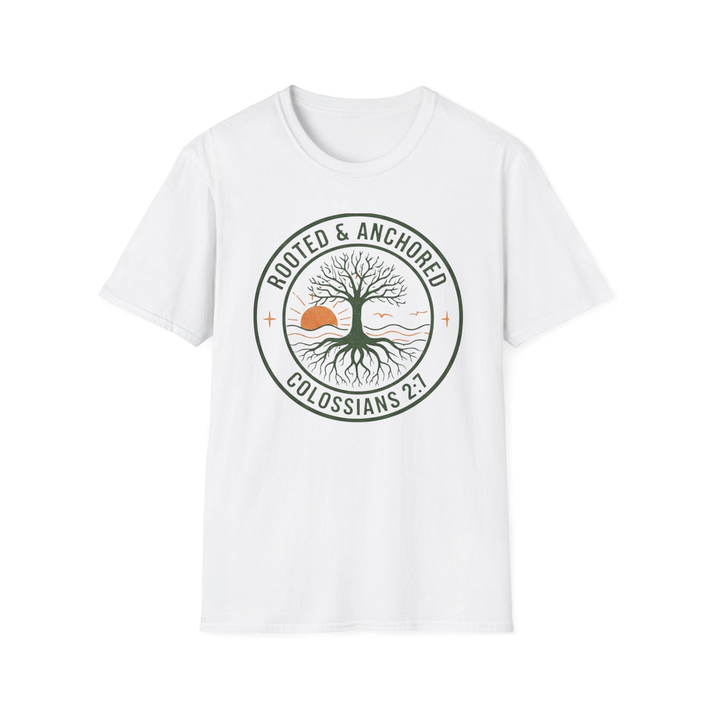 Rooted & Anchored Colossians 2:7 - T-Shirt