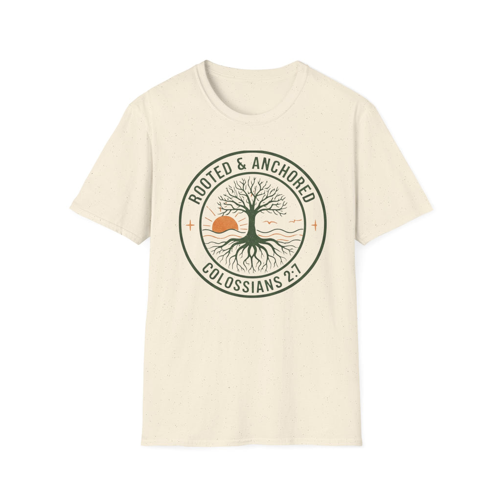Rooted & Anchored Colossians 2:7 - T-Shirt