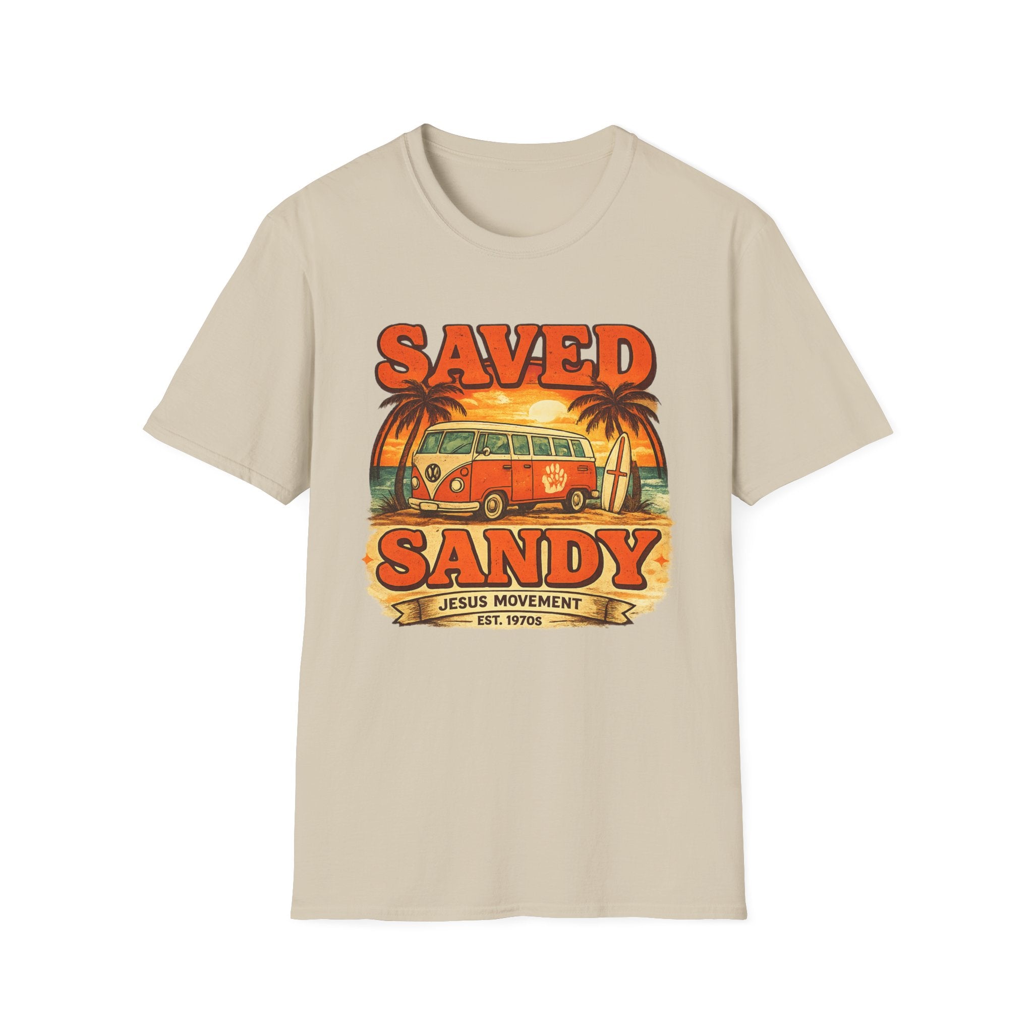 Jesus Movement Saved and Sandy - T-Shirt