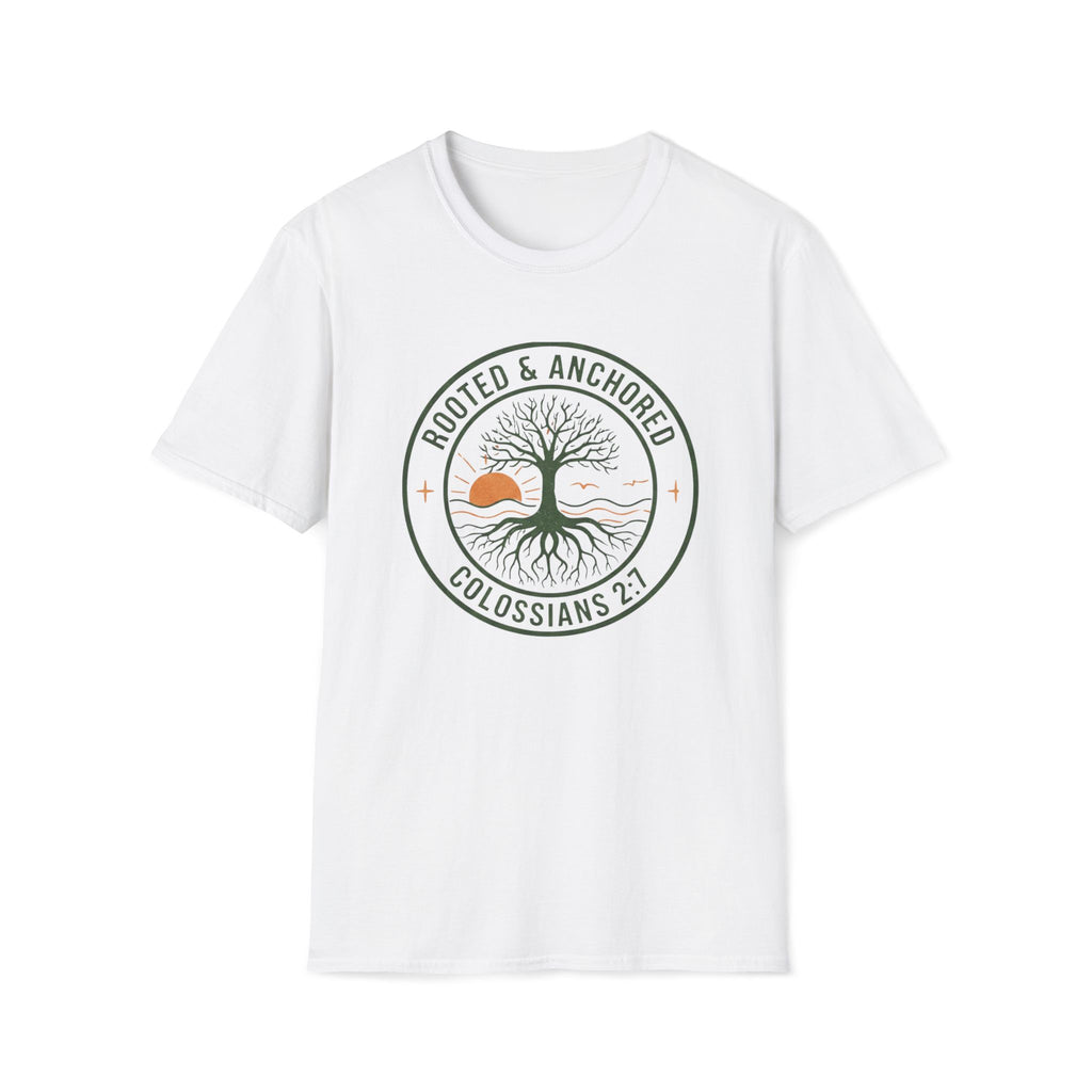 Rooted & Anchored Colossians 2:7 T-Shirt