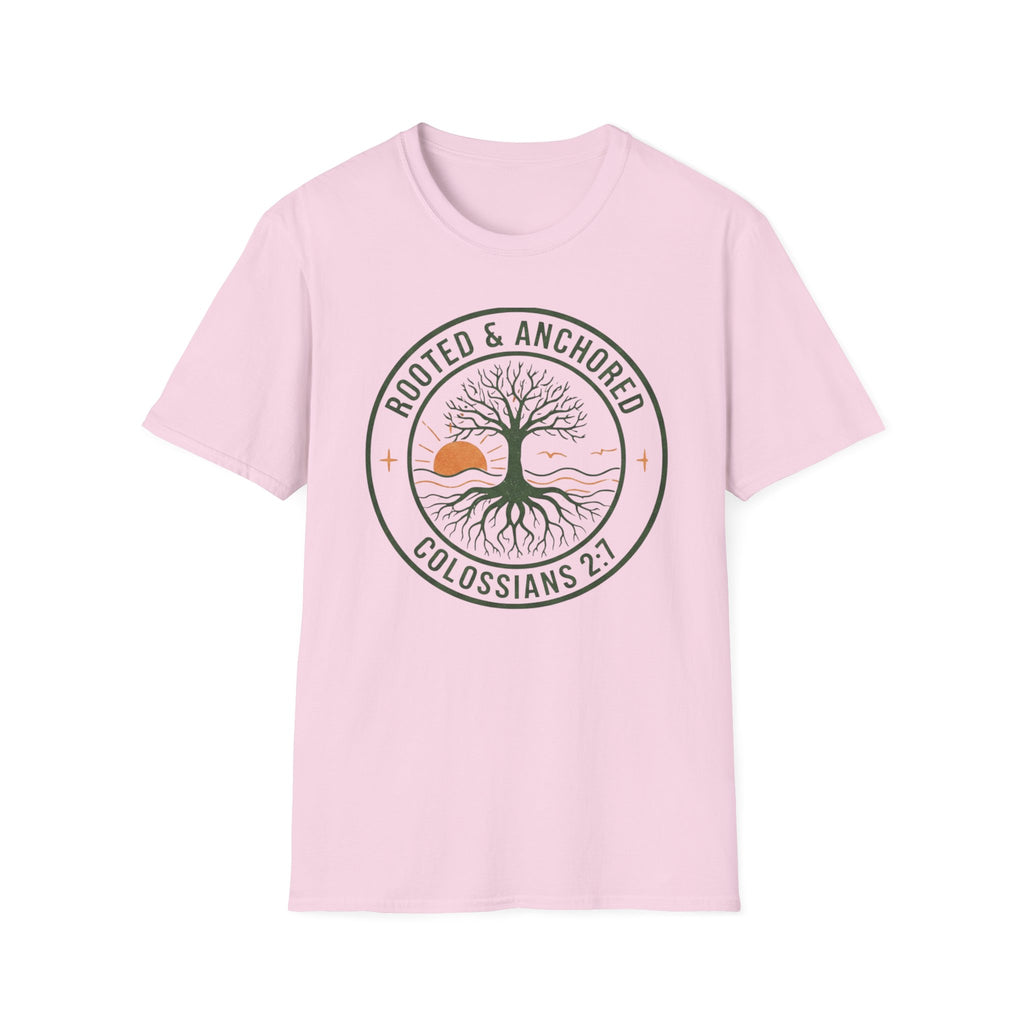 Rooted & Anchored Colossians 2:7 - T-Shirt