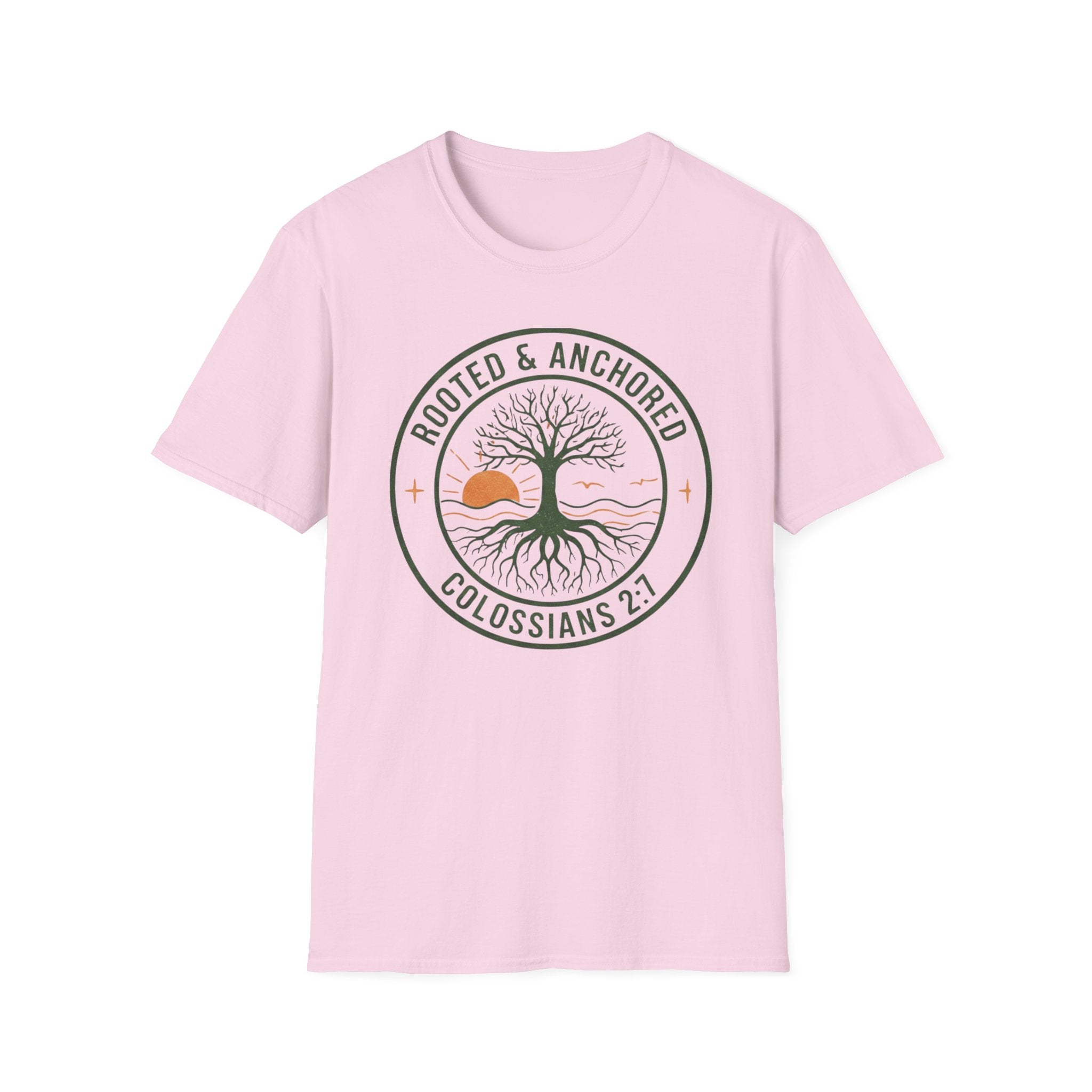 Rooted & Anchored Colossians 2:7 - T-Shirt