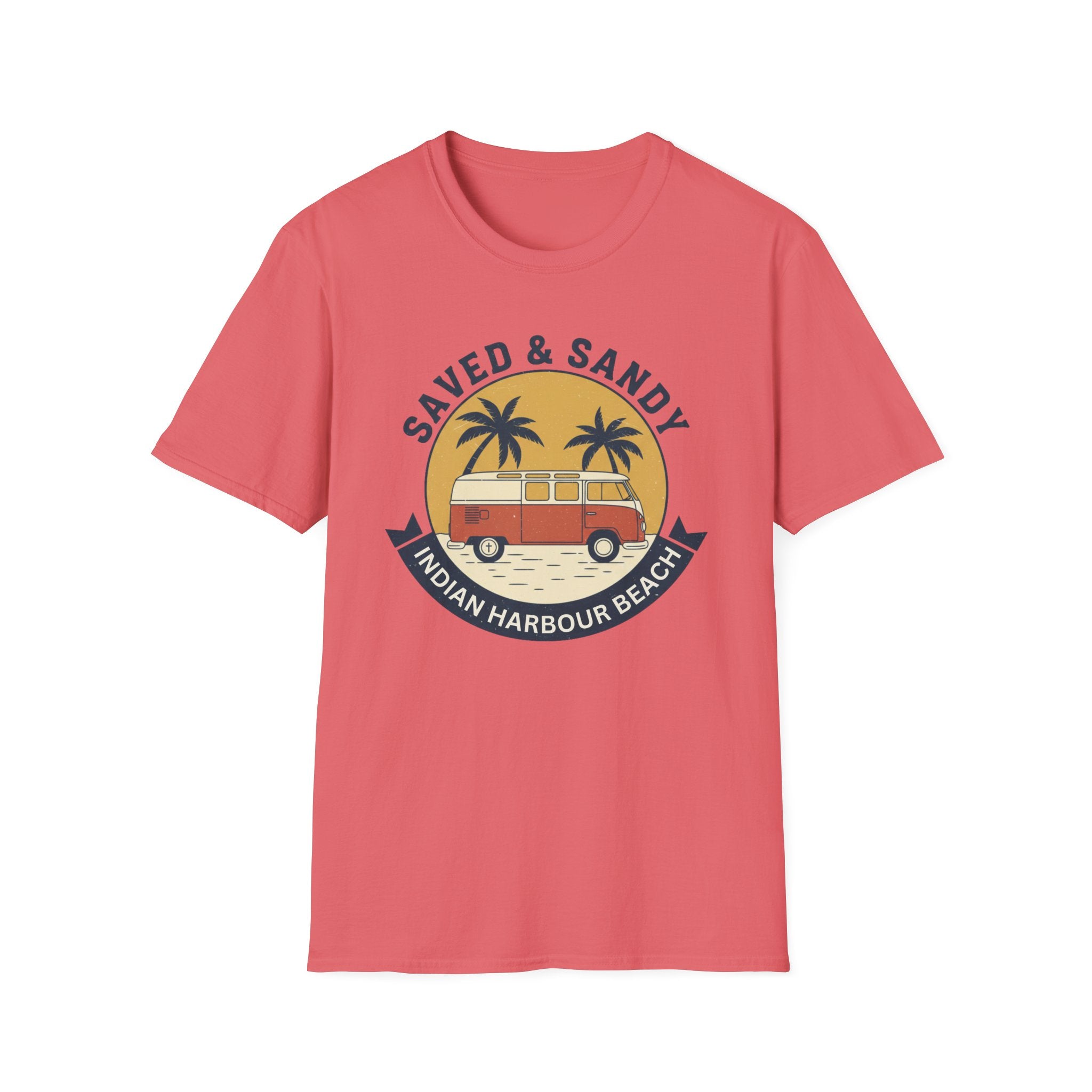 Saved & Sandy Van Palm Trees Indian Harbour Beach - T-Shirt