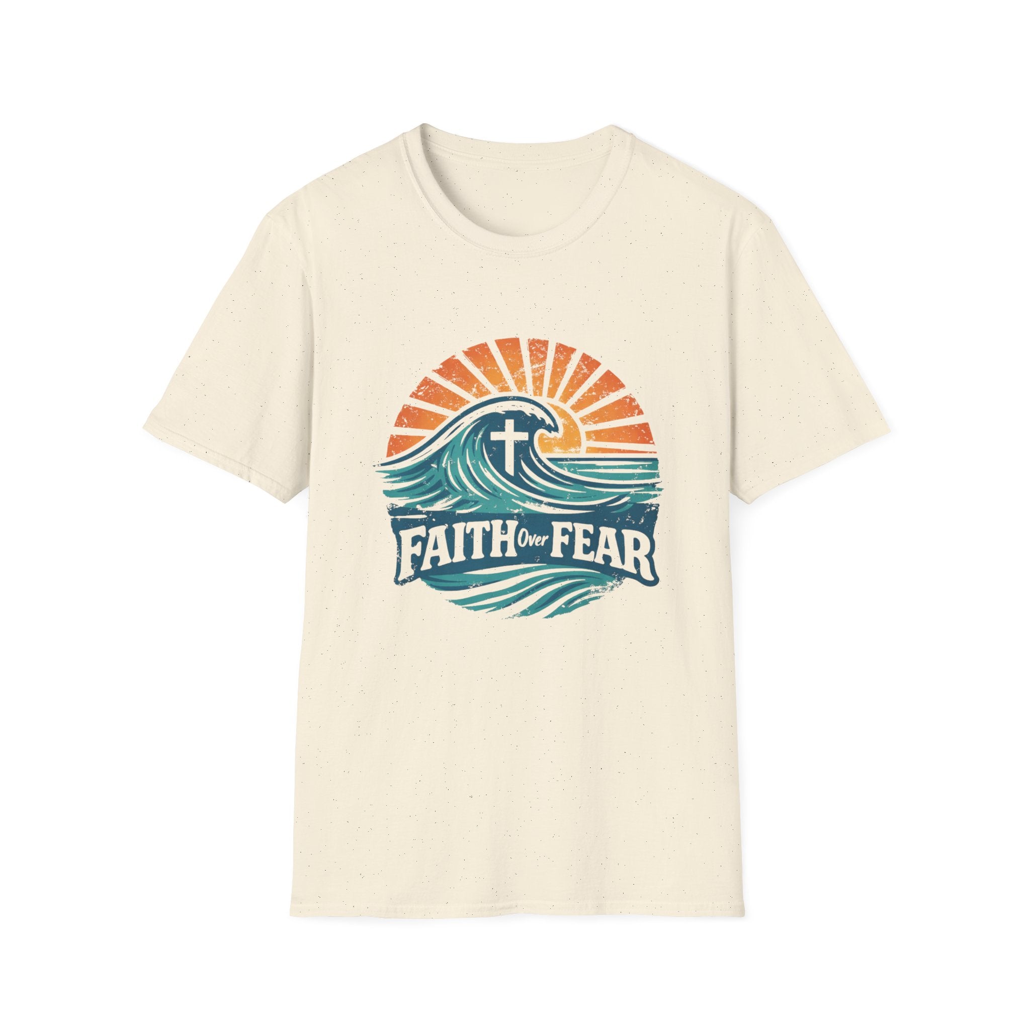 Faith Over Fear Wave Sunset - T-Shirt