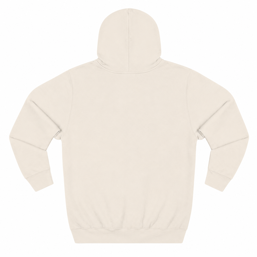 Back view of cream Saved and Sandy pullover hoodie