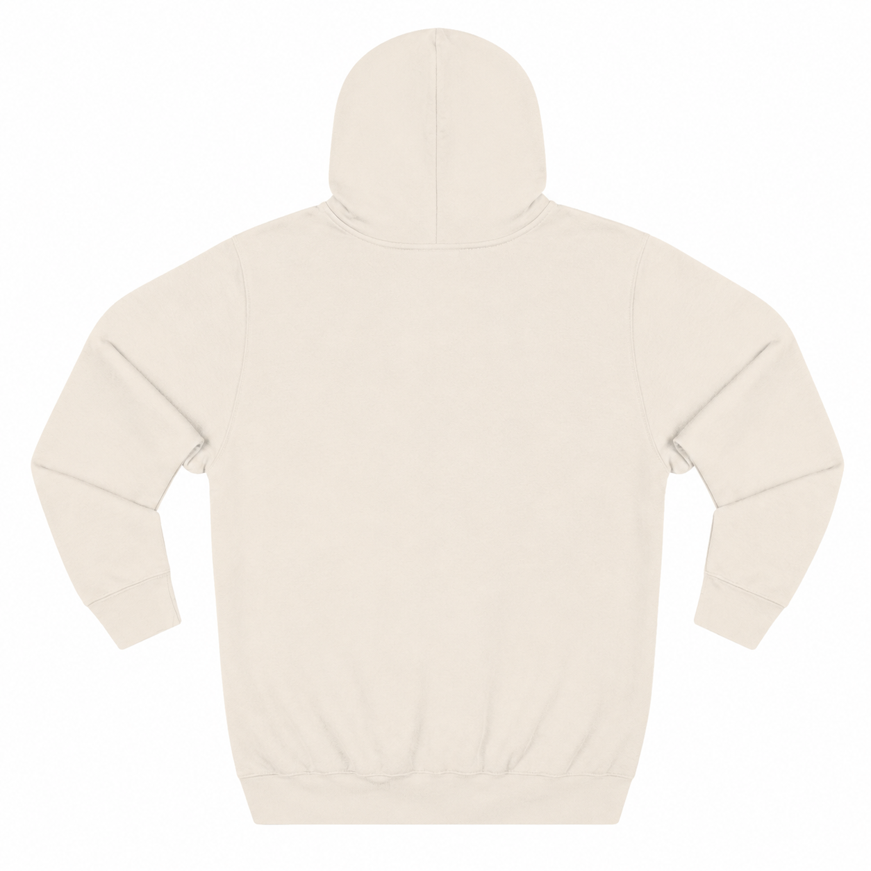 Back view of cream Saved and Sandy pullover hoodie